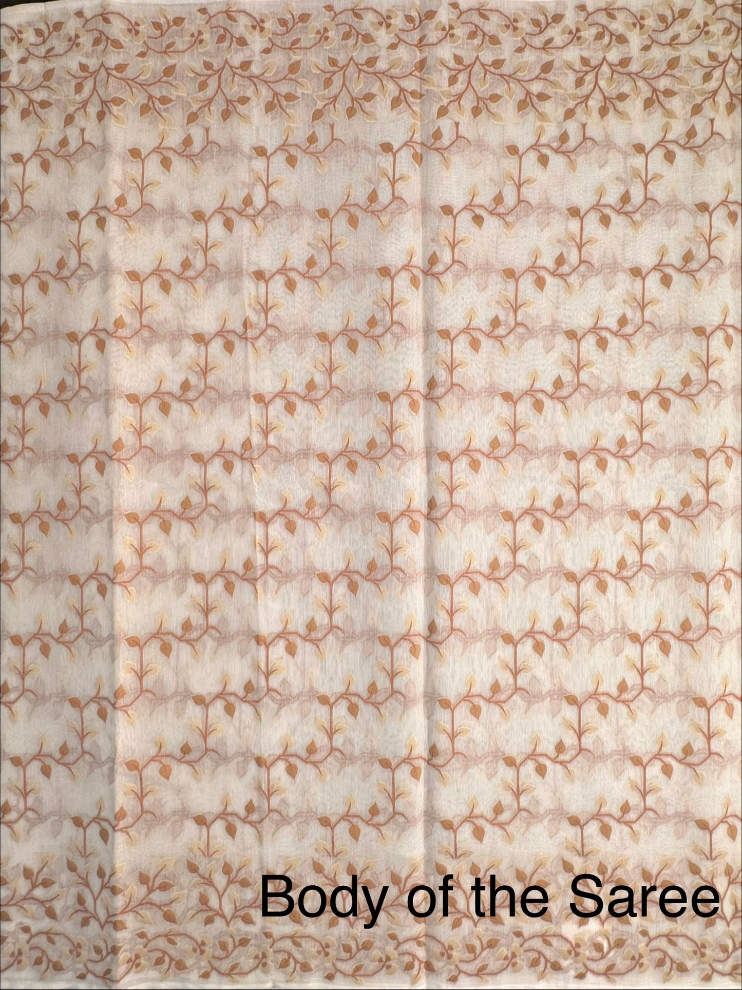 Off White-Mustard Jamdani Fancy Cotton Saree