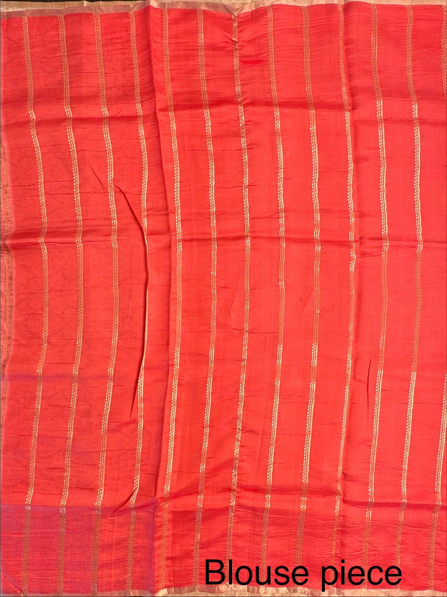 Orange Banarasi Pure Silk Saree