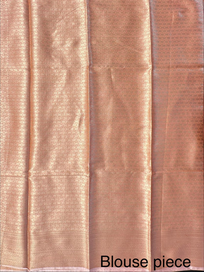 Orange Arvita Kota Doria Fancy Cotton Saree