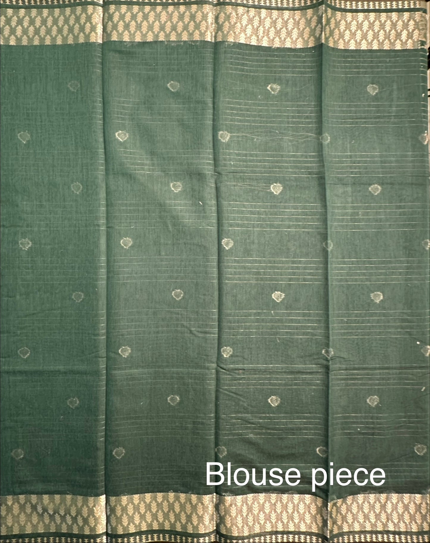 Bottle Green Chanderi Cotton Saree