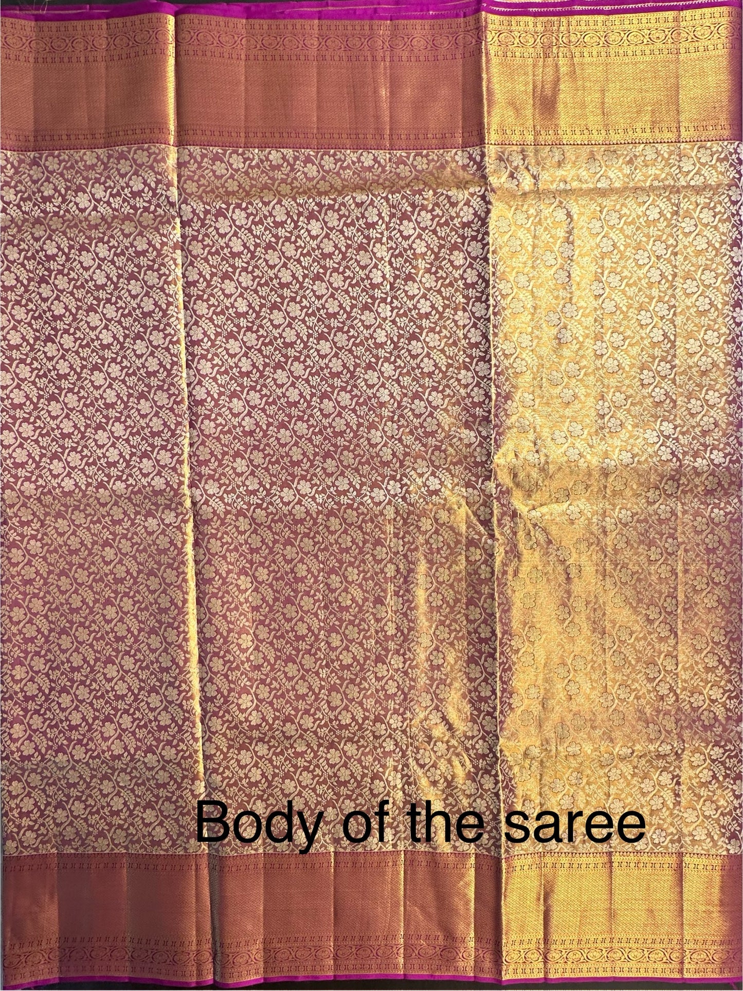 Purple Handloom  Jamawar Pure Tissue Silk Saree