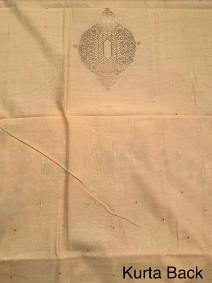 Pastel Yellow Handloom Chanderi Suit