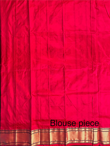 Coral-Rani Paithini Silk Saree