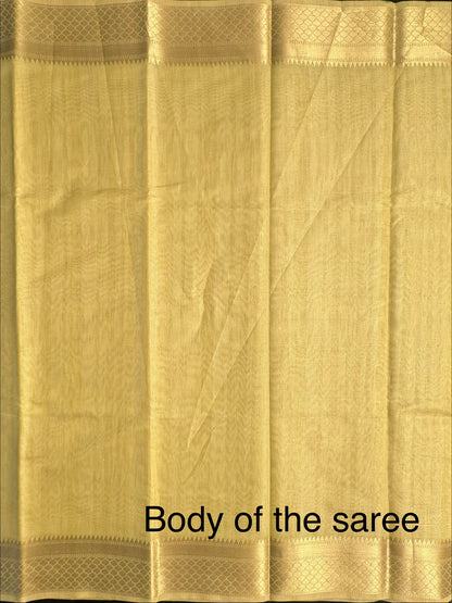 Mustard Ananya Tissue Saree