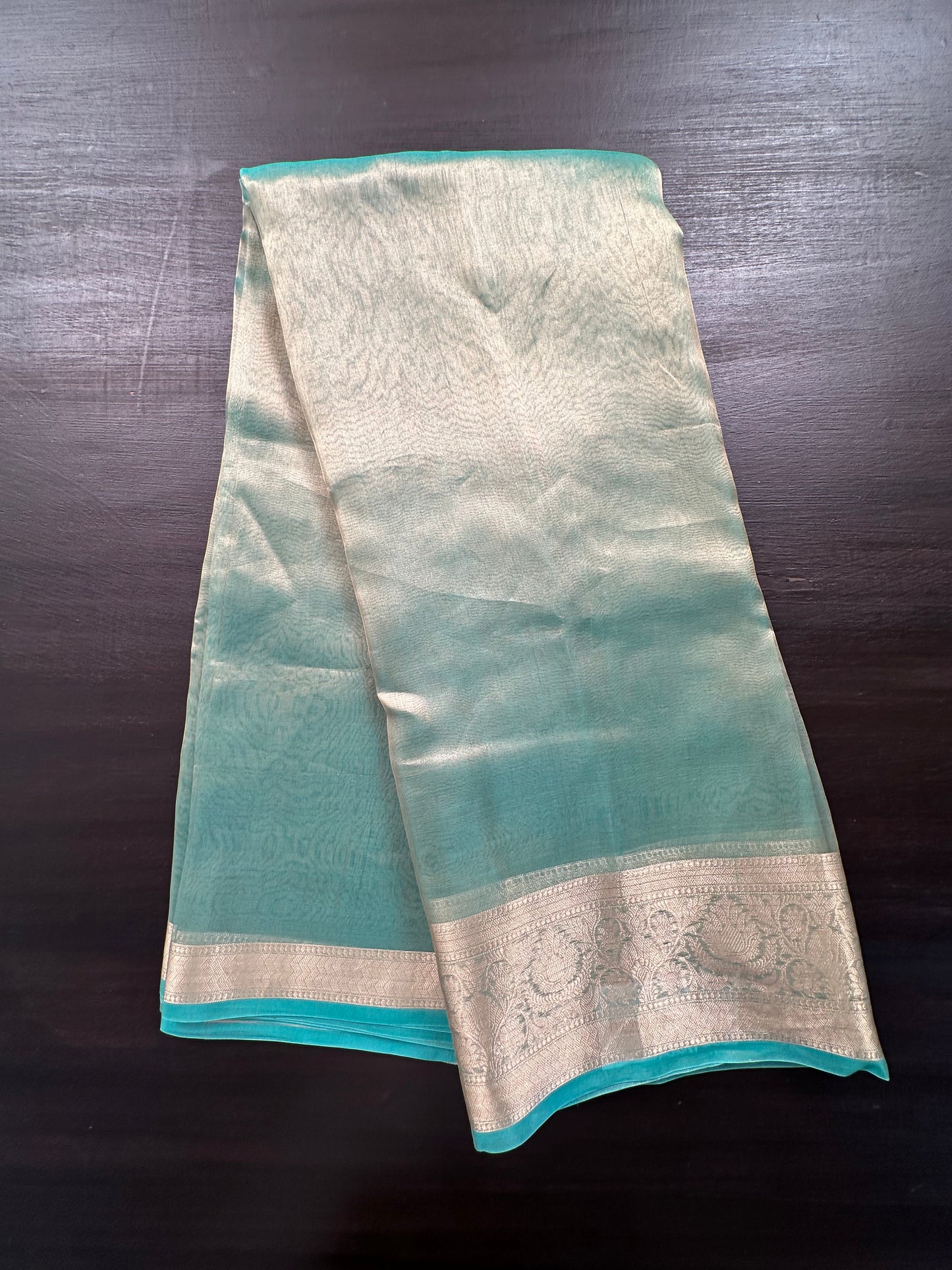 Firozi Banarasi Pure Tissue Saree