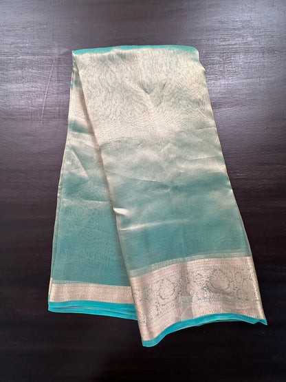 Firozi Banarasi Pure Tissue Saree