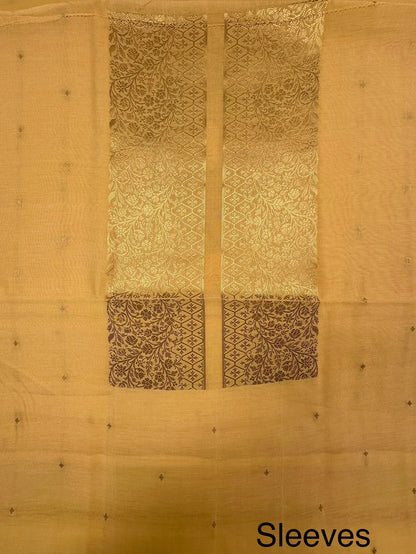 Pastel Yellow Handloom Chanderi Suit
