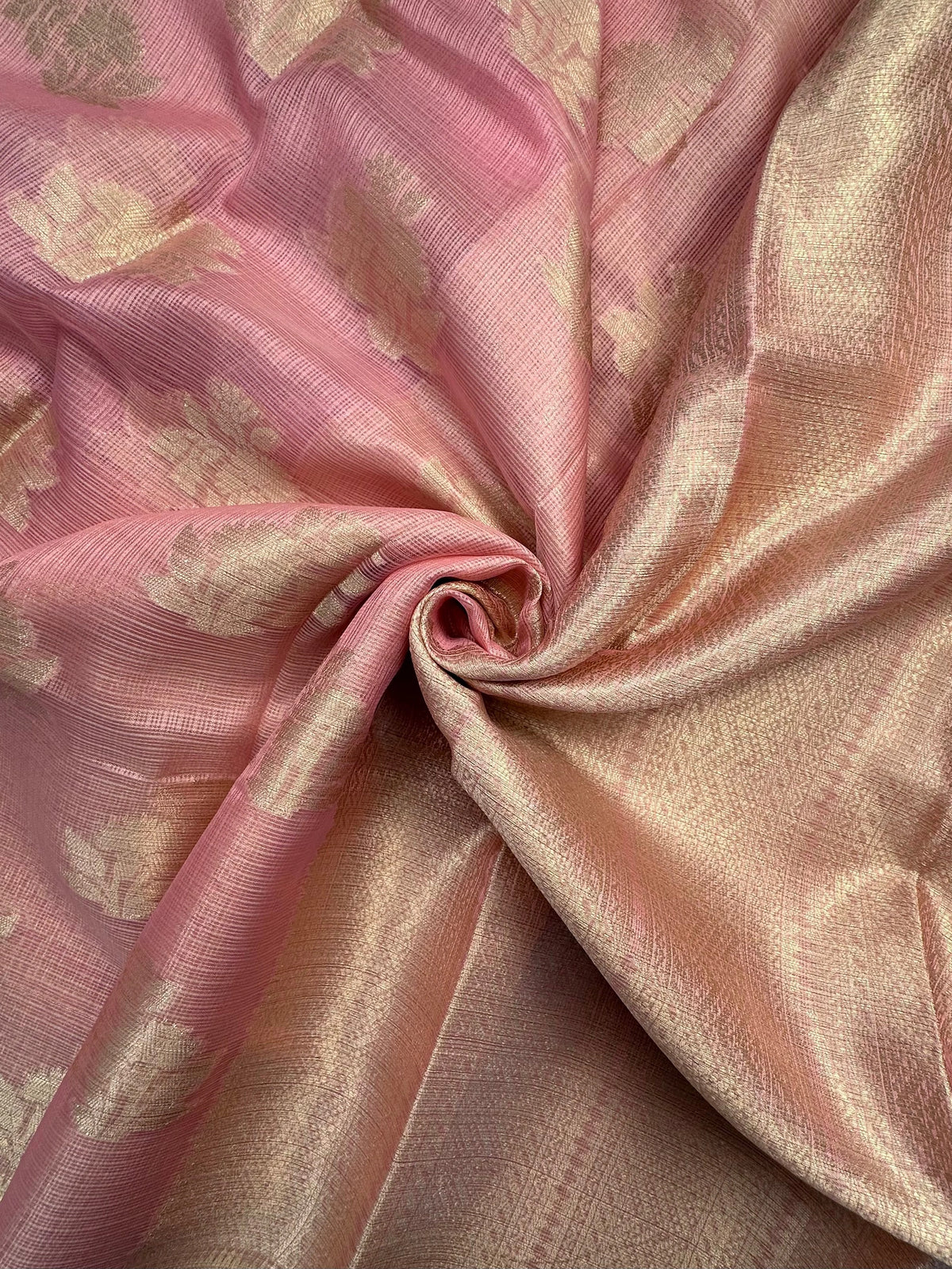 Pink Arvita Kota Doria Fancy Cotton Saree