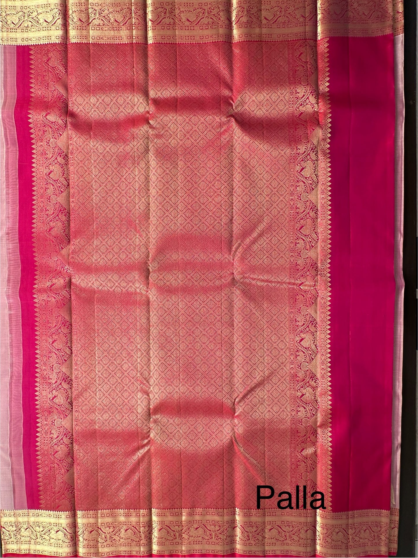 Mauve-Rani Handloom Kanjivaram Pure Silk Saree
