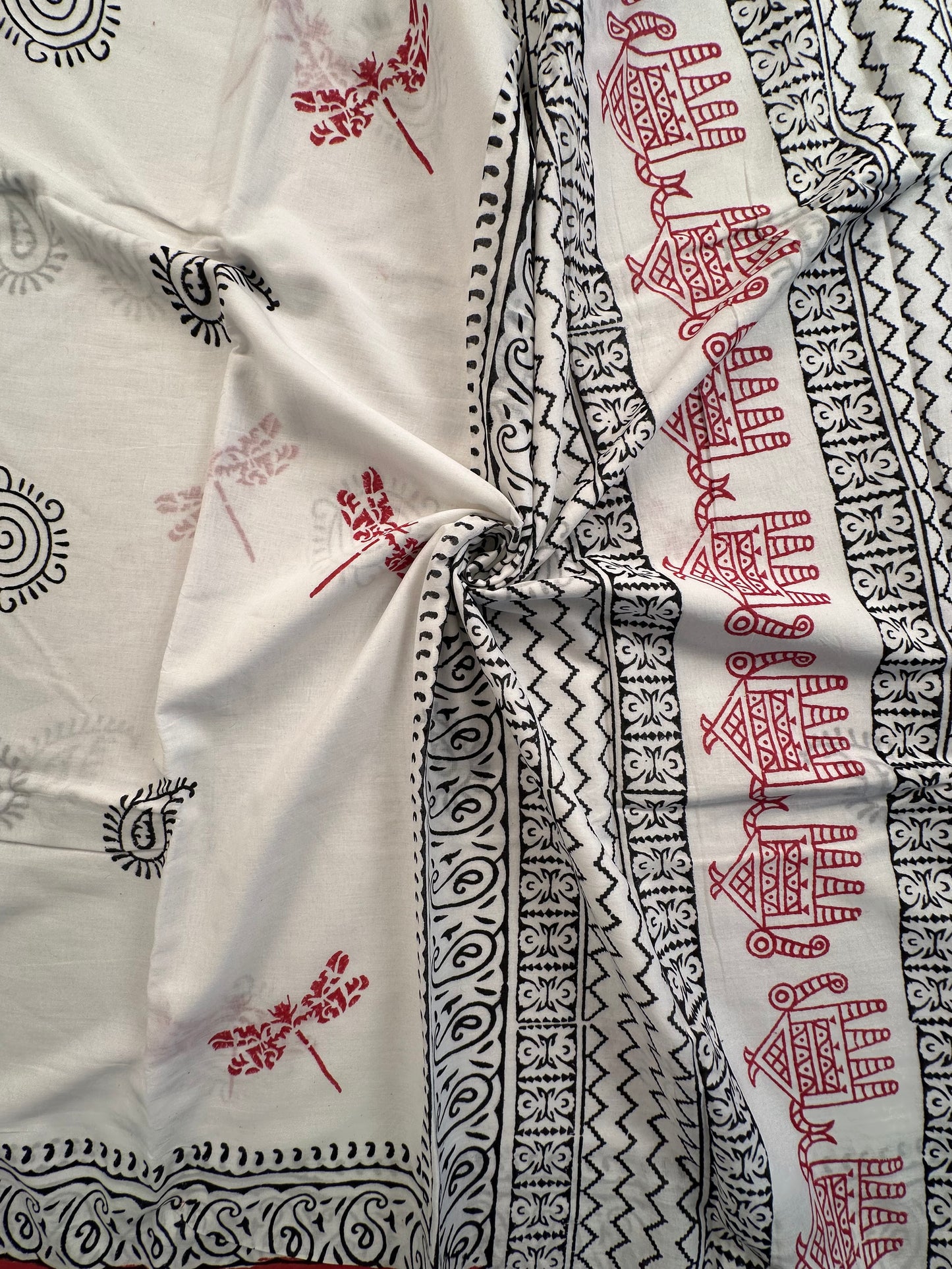 White Pure Cotton Saree