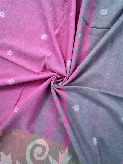 Pink Bengal Pure Cotton Saree