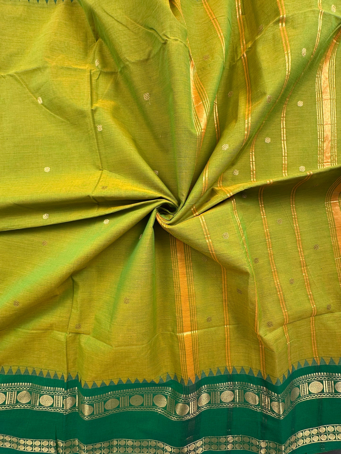 Green Narayanpet Cotton Saree
