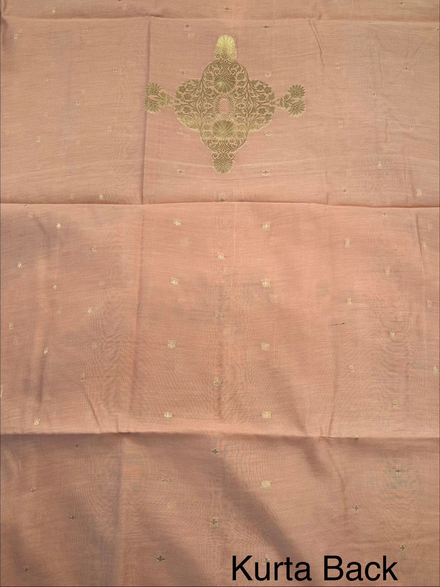 Peach Handloom Chanderi Suit