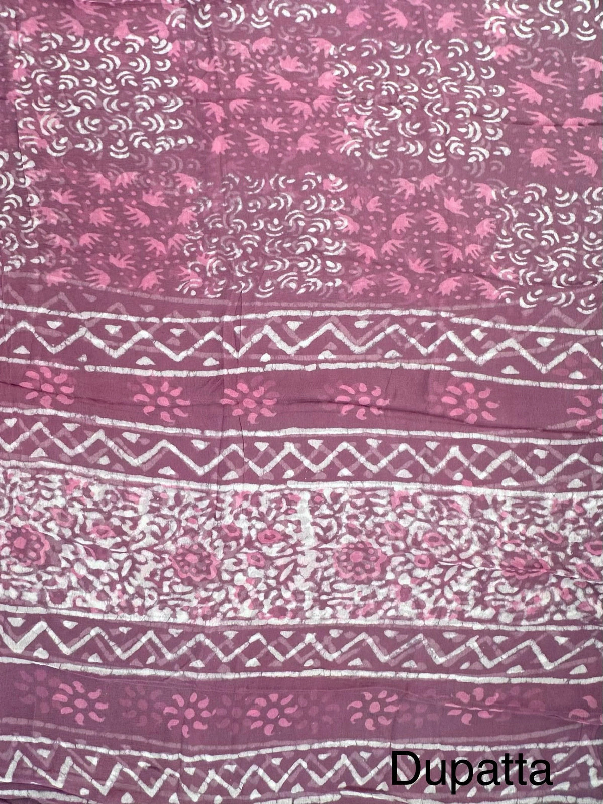 Purple Pure Cotton 3-Piece Unstitched Suit