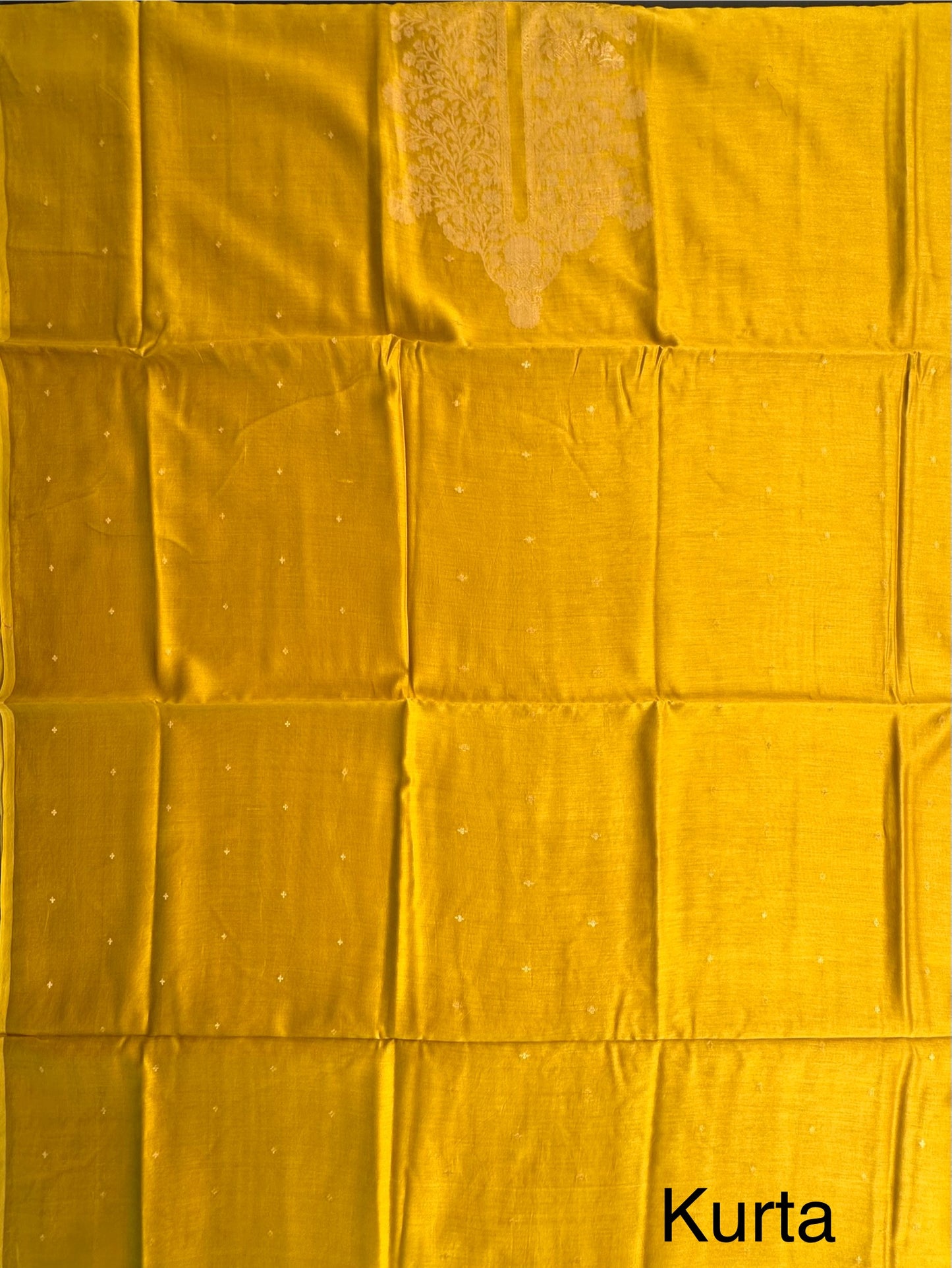 Mustard Handloom Chanderi Suit