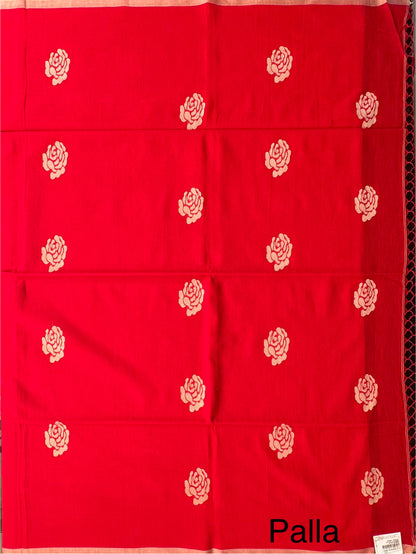 Red Bengal Pure Cotton Saree
