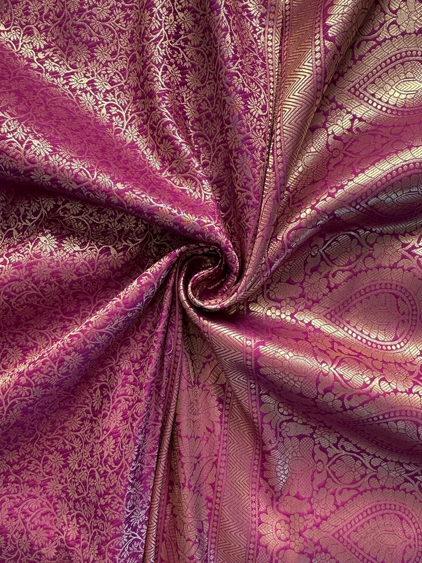 Purple Jamawar Art Silk Saree