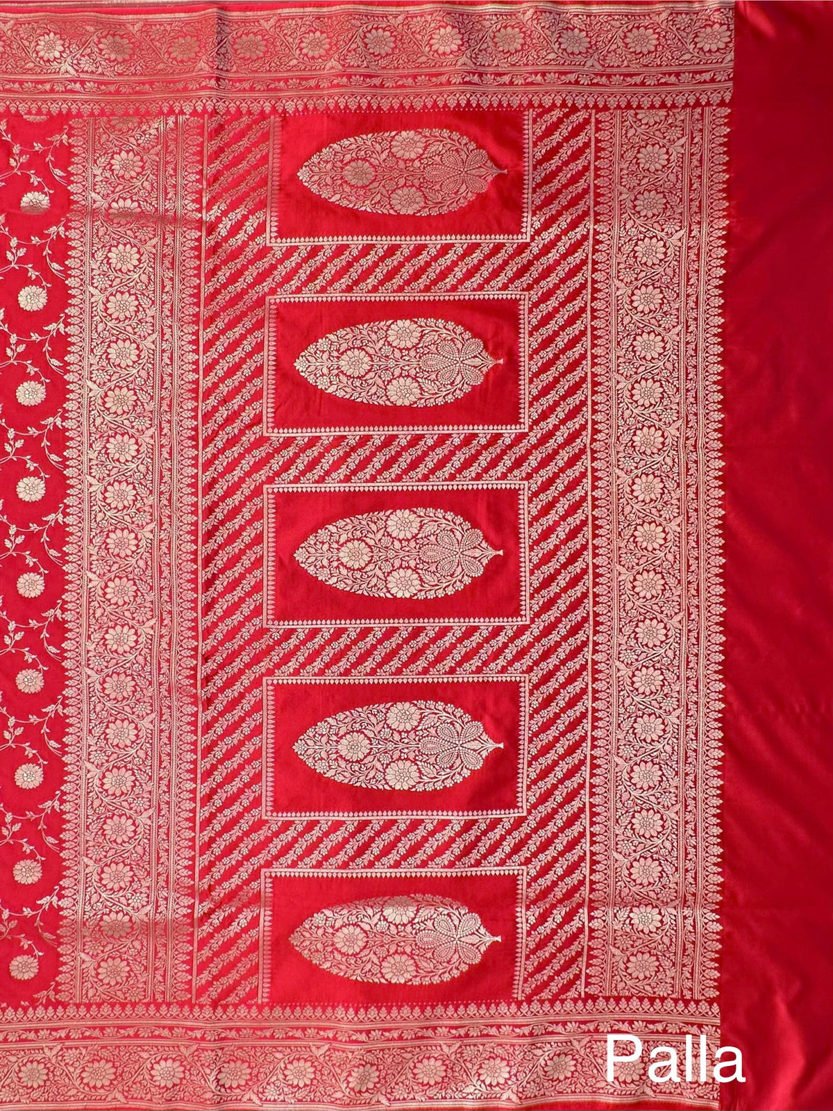 Red Banarasi Jaal Artificial Silk Saree