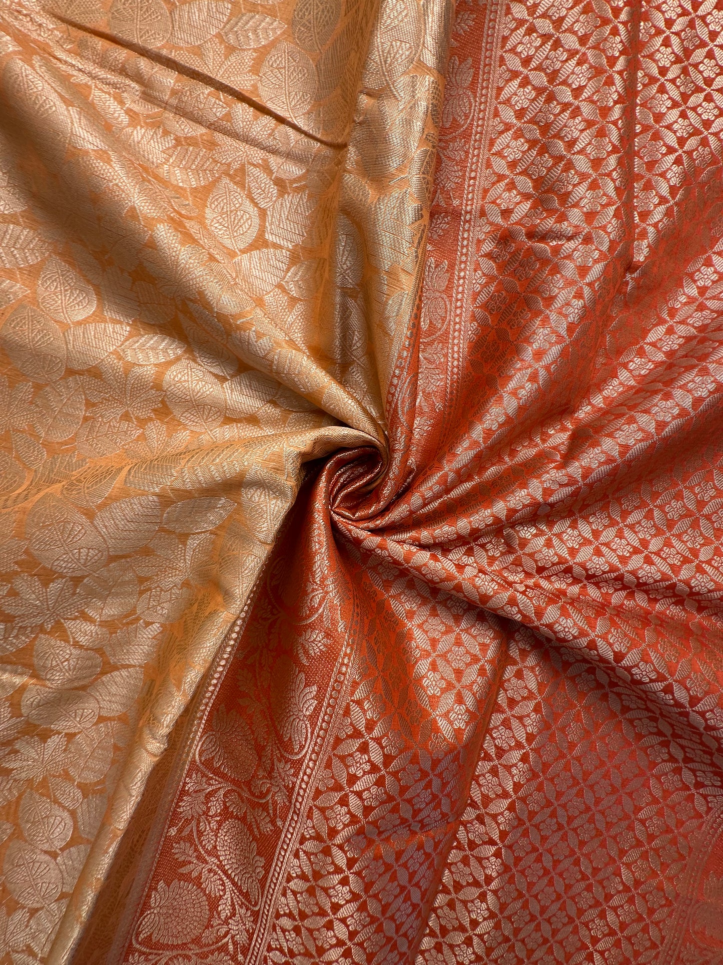 Peach-Orange Vartika Tissue Saree
