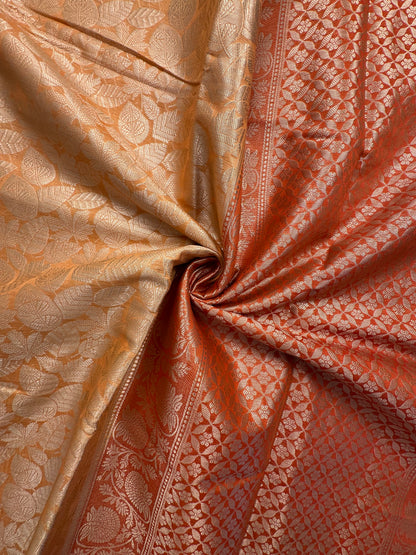 Peach-Orange Vartika Tissue Saree