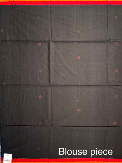 Black Bengal Pure Cotton Saree