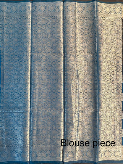 Blue Chanderi Cotton Saree
