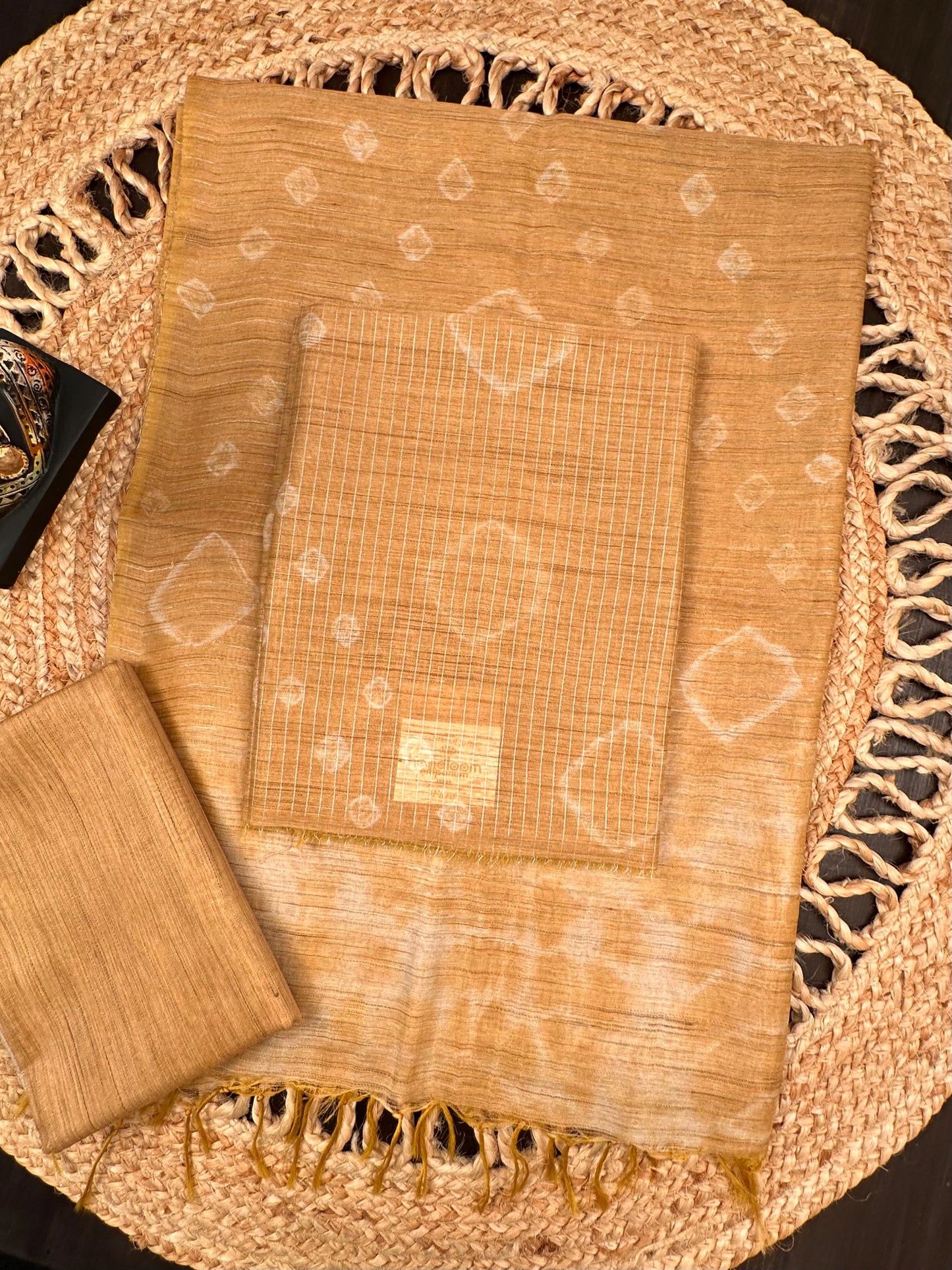 Mustard Kumari Art Cotton 3-Piece Suit