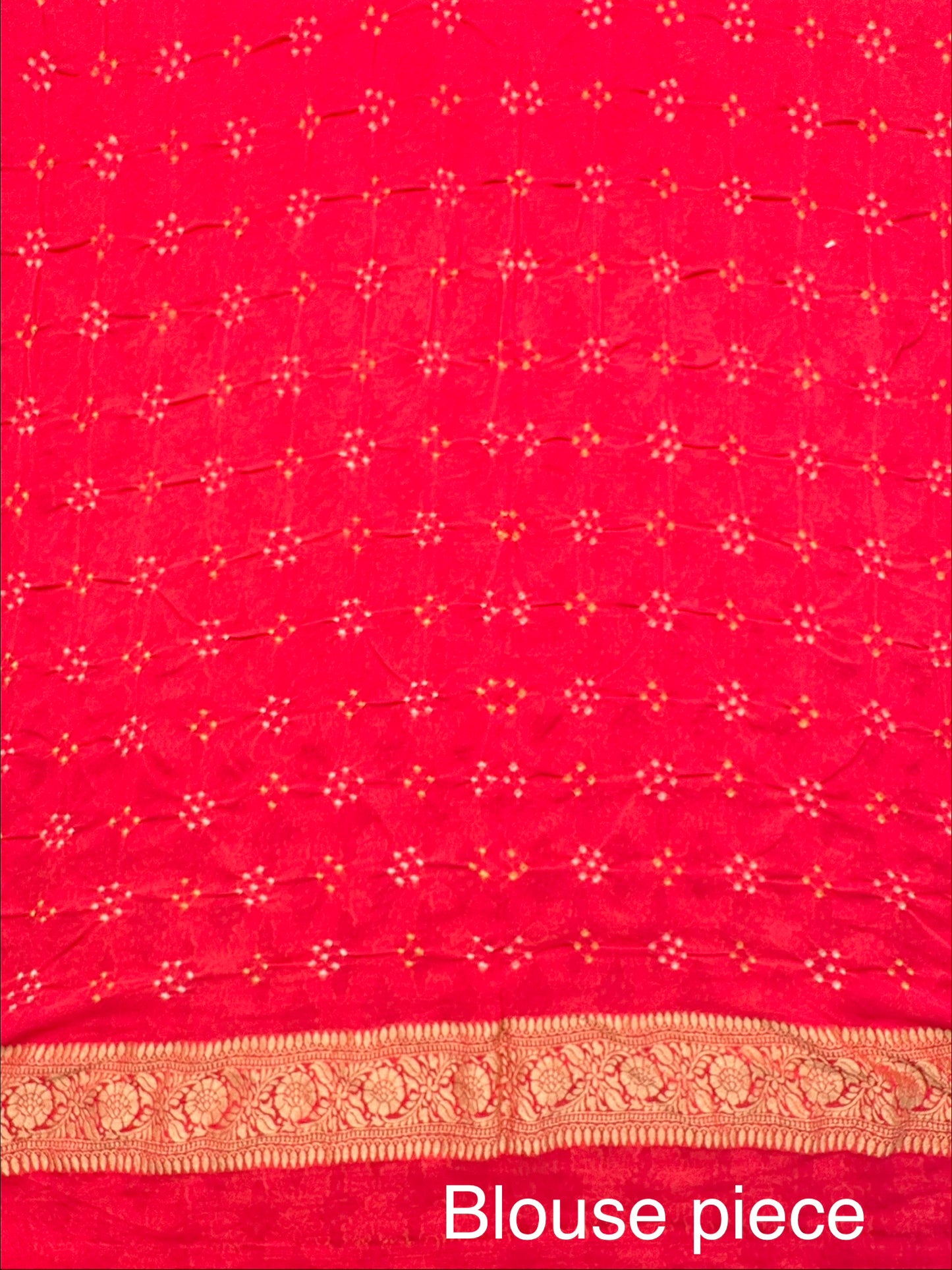 Coral Pink Gharchola Bandhej Pure Georgette Saree
