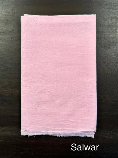 Pink Chanderi Chikankari Handwork 3-Piece Unstitched Suit