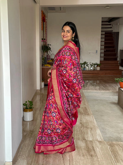 Rani Patola Handloom Silk Saree