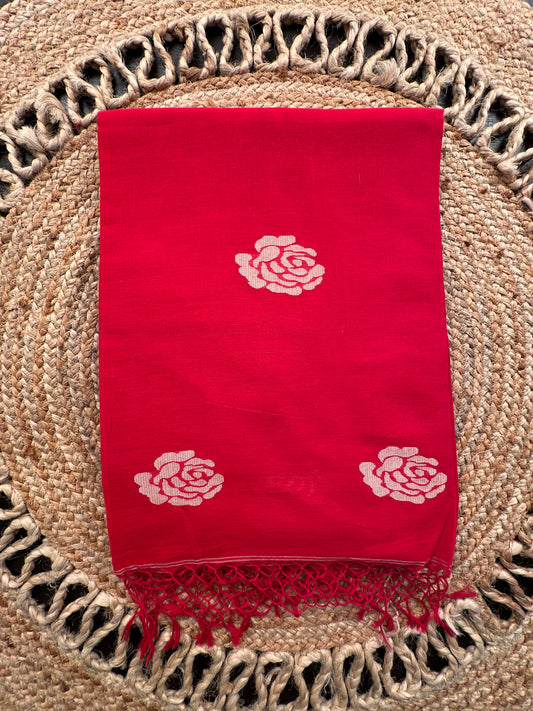 Red Bengal Pure Cotton Saree
