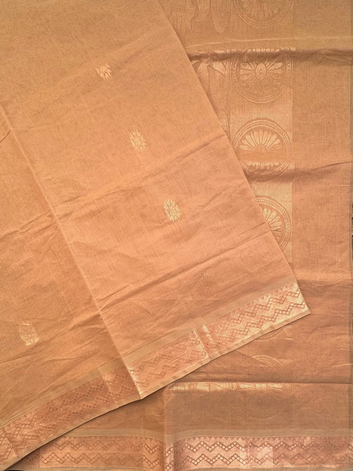 Beige Kovai Pure Cotton Saree