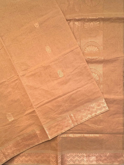 Beige Kovai Pure Cotton Saree