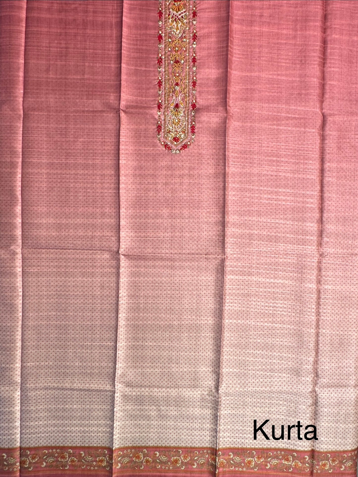 Dusky Pink Fancy Cotton 3-Piece Suit