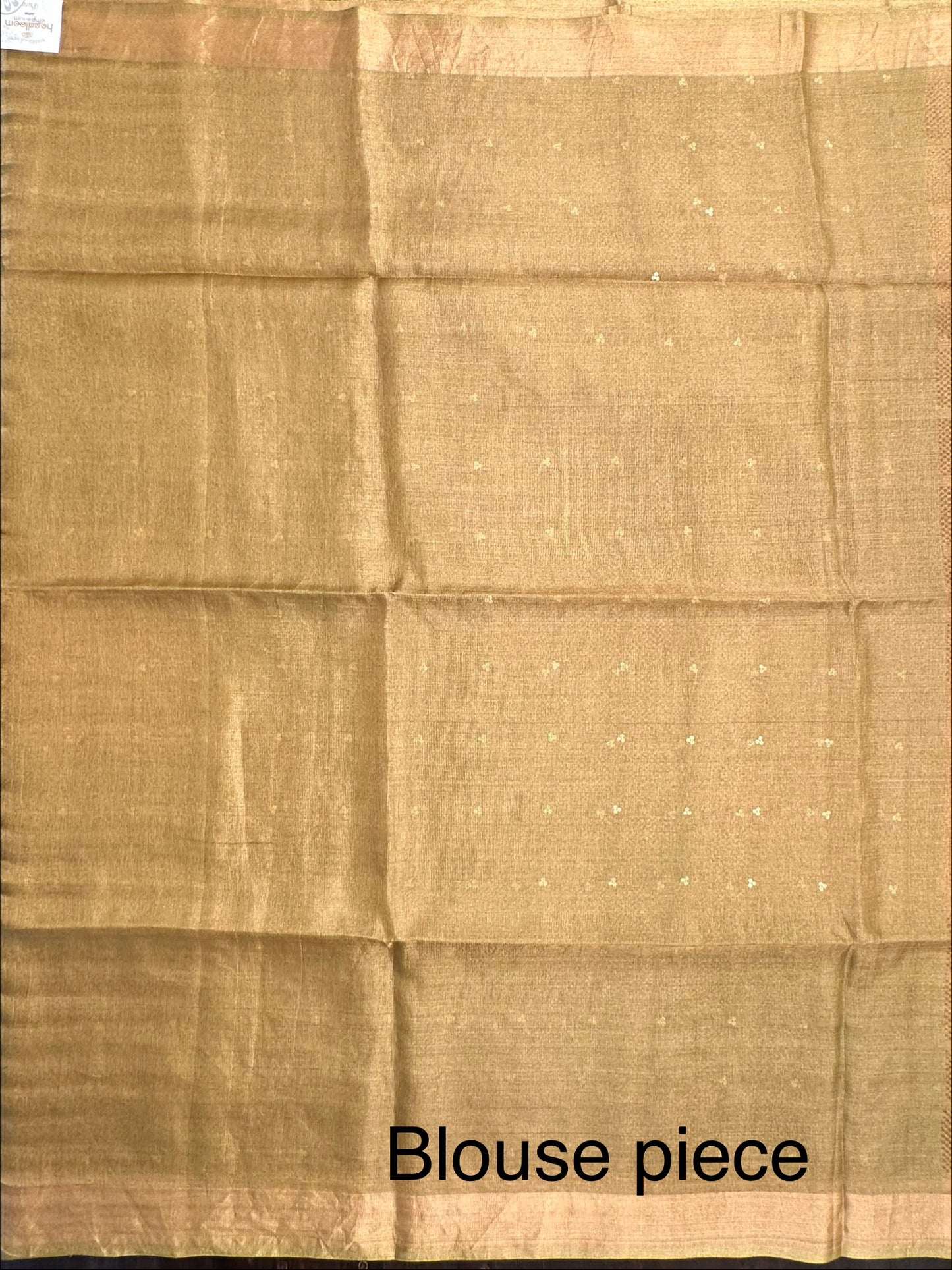 Mehndi Green Emboss Pure Tissue Silk Saree