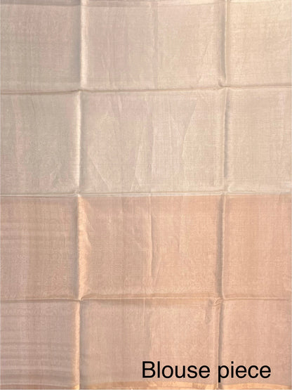 Off-White Tissue Silk Saree