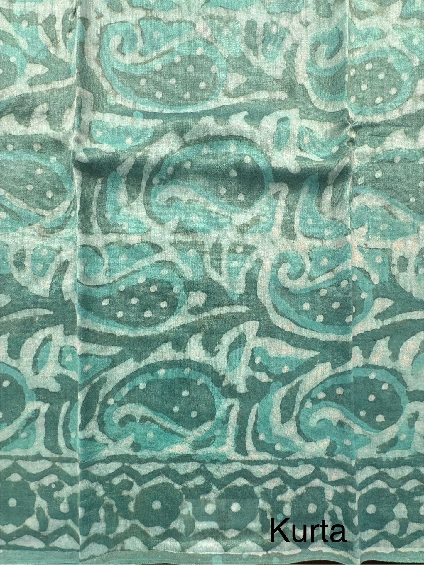 Sea Green Cotton Chanderi  Suit