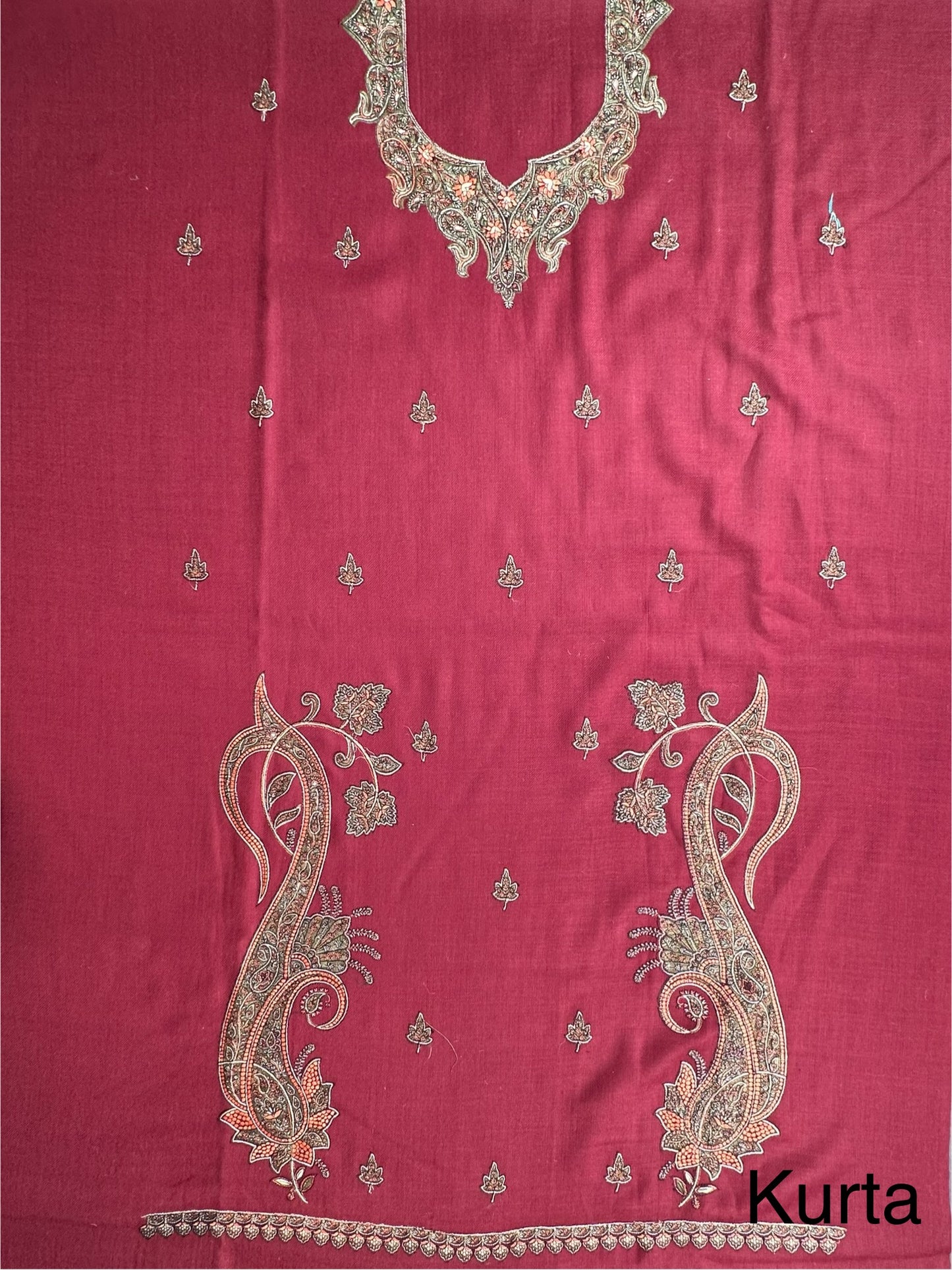 Maroon Woolen 3-Piece Suit