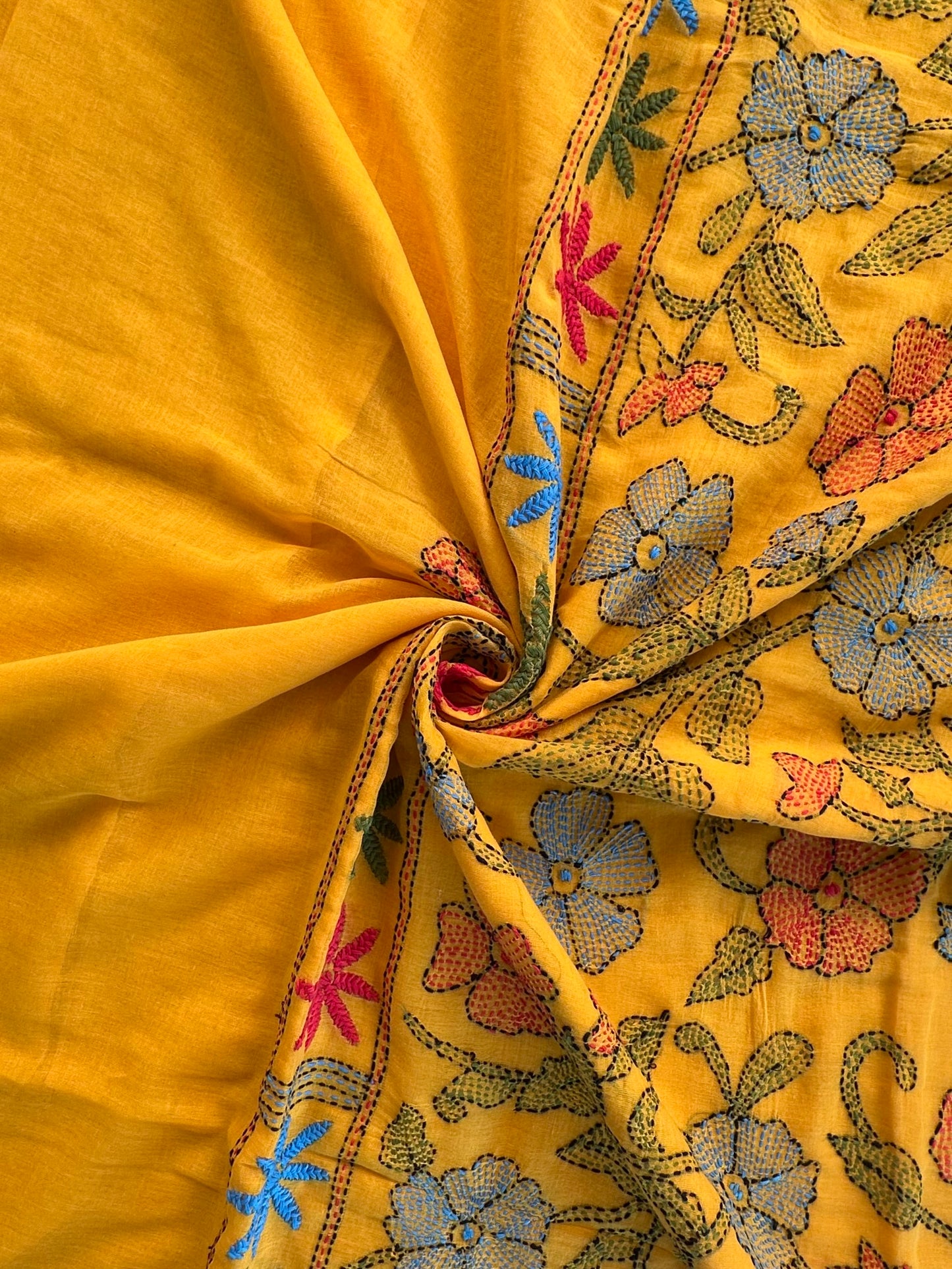 Kaantha Embroidery Cotton Saree