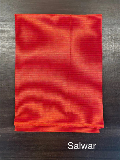 Rust Dharwad South Cotton 3-Piece Suit