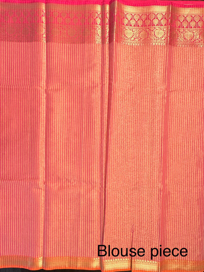 Peach Kirat Tissue Saree