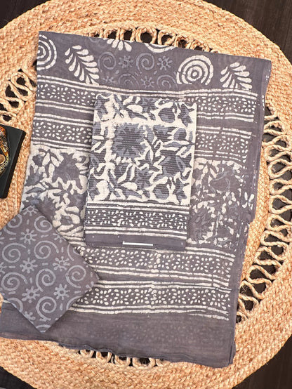 Grey Akira Pure Cotton Suit