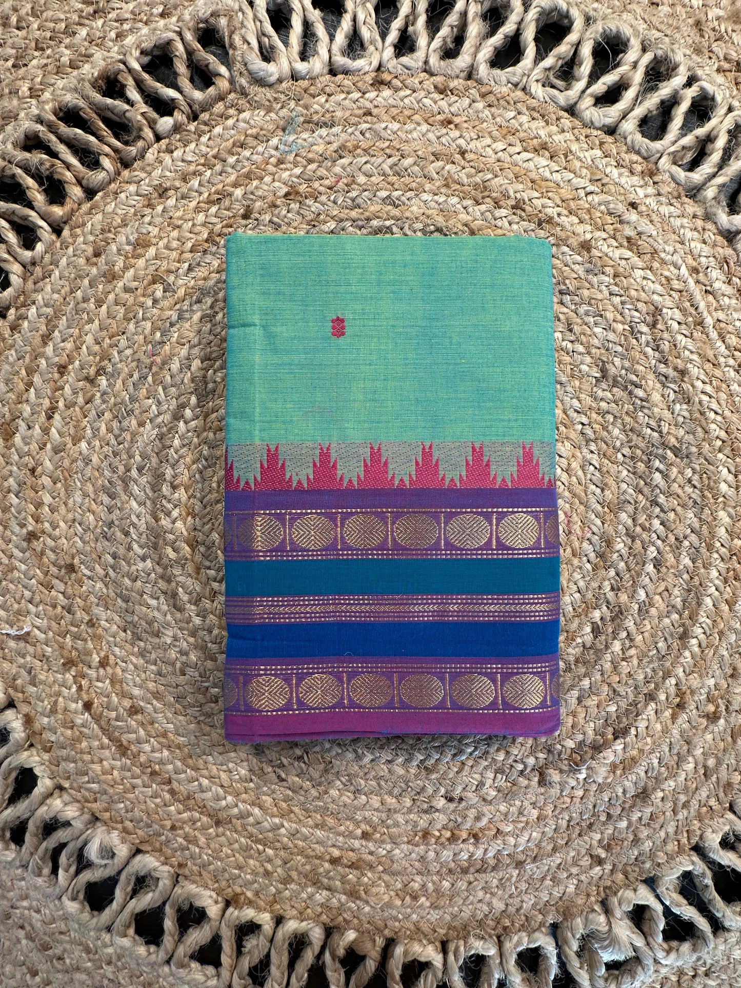 Green Narayanpet Cotton Saree