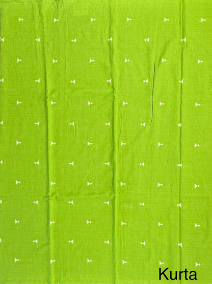 Parrot Green Jhankar South Cotton 3-Piece Suit