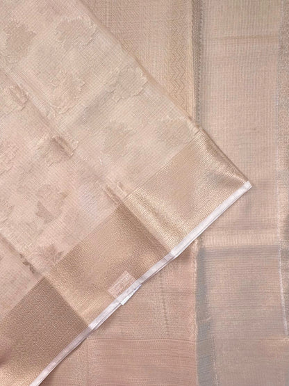 Beige Arvita Kota Doria Fancy Cotton Saree