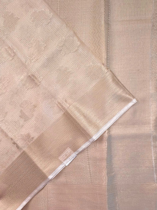 Beige Arvita Kota Doria Fancy Cotton Saree