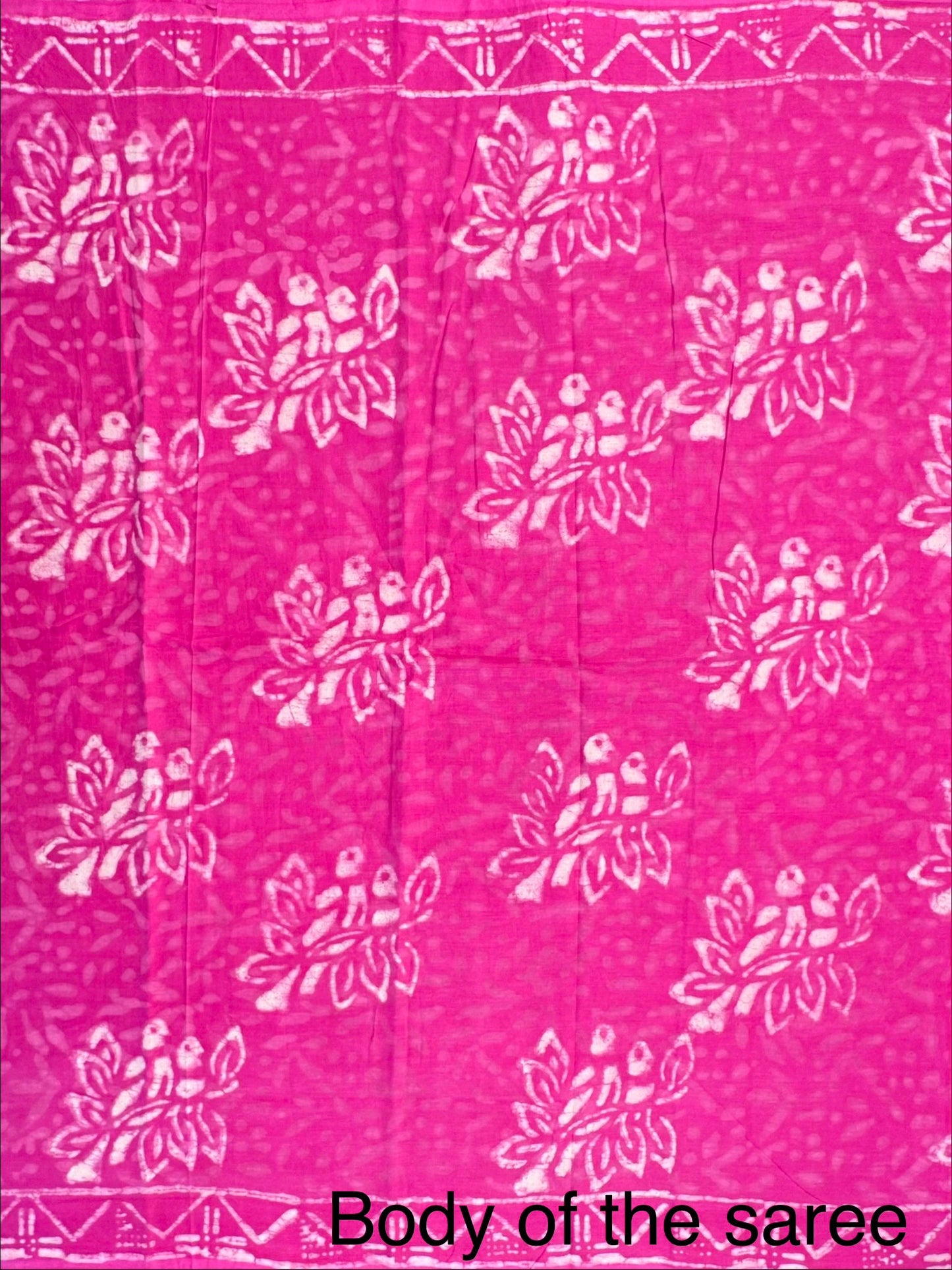 Rani Block Print Pure Cotton Saree