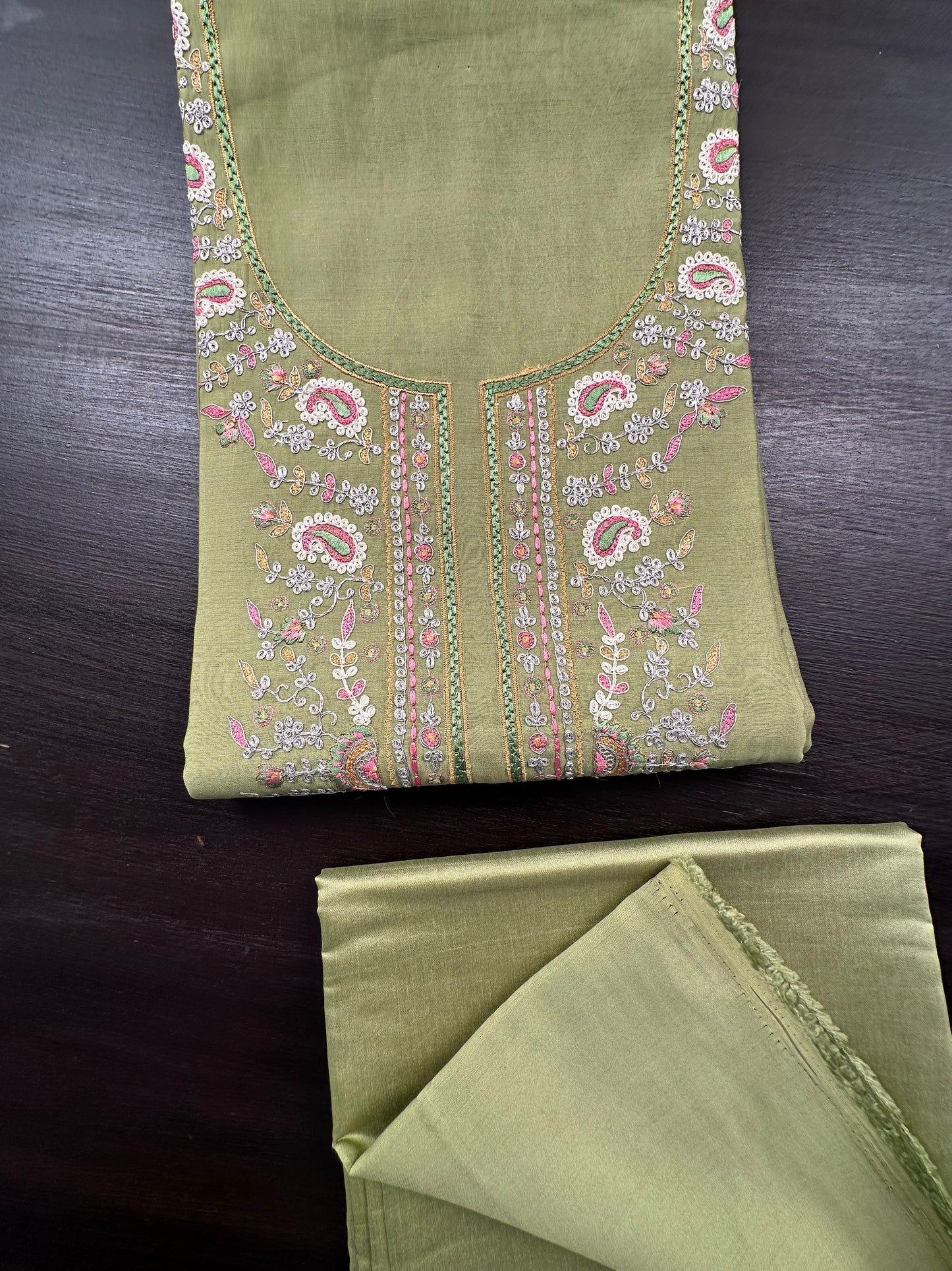 Pista Green Pittan Work Cotton 3-Piece Suit