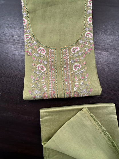 Pista Green Pittan Work Cotton 3-Piece Suit