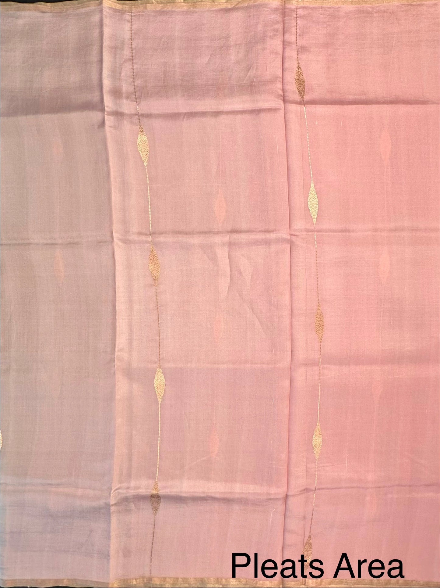 Dusky Pink-Grey-Sage Green Vedika Banarasi Pure Silk Saree